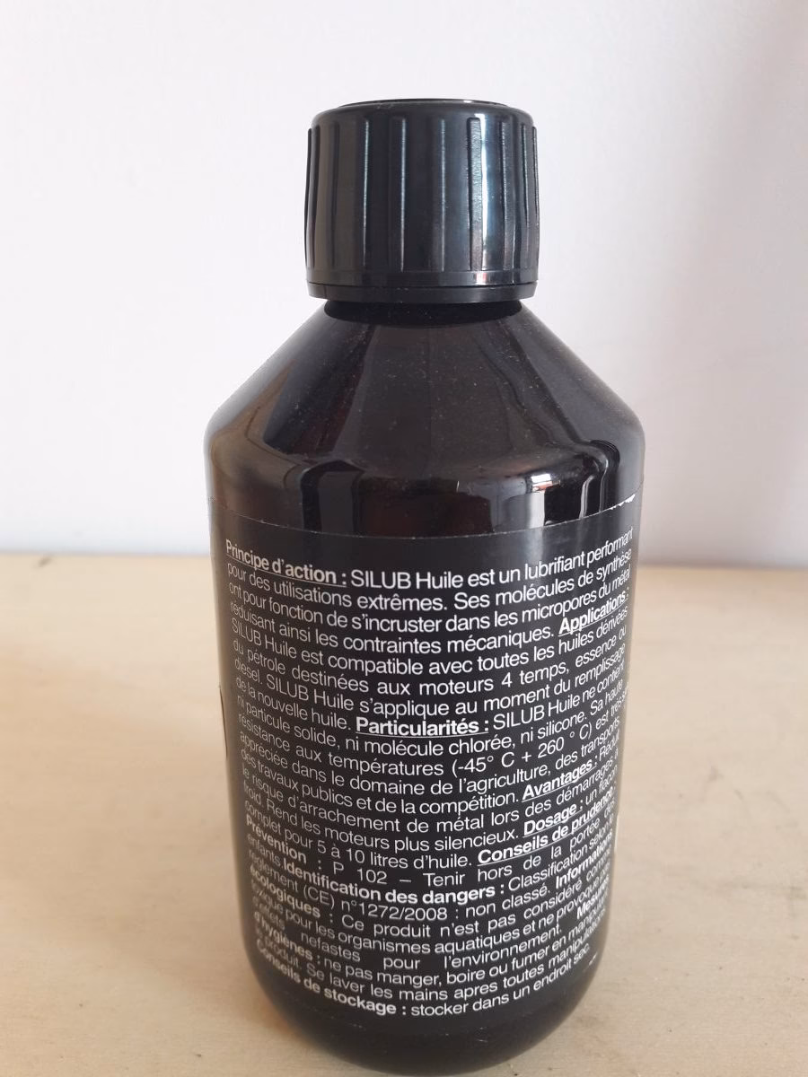 Silub additif huile <BR>moteurs 4 temps/essence/diesel<BR>Frais de port inclus<BR>Colissimo – Image 2