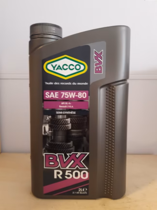 Huile YACCO SAE 75W80 BVX R500<br>bidon 2l
