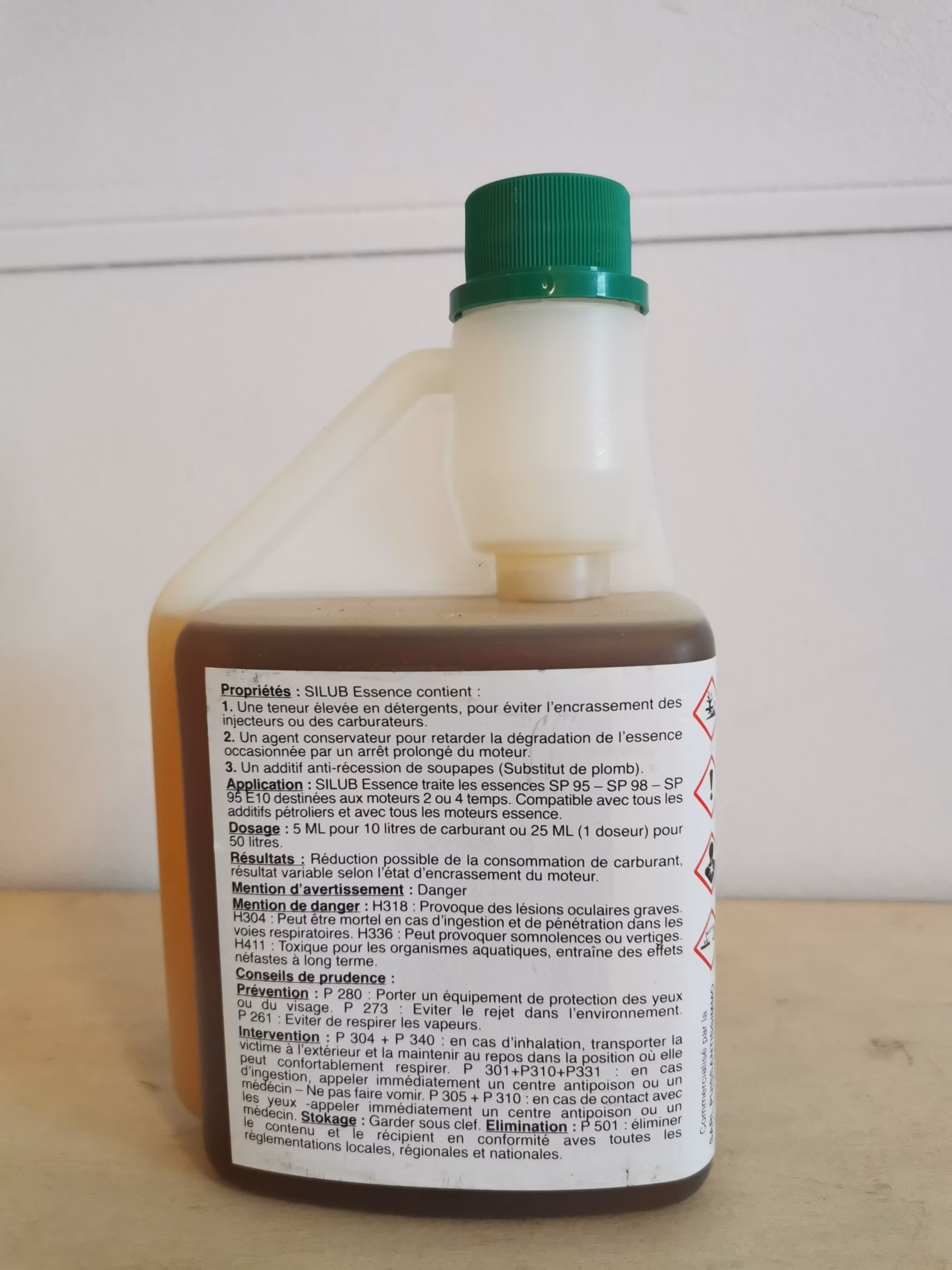 Silub additif essence 500ml SP95/SP98/SP95 E10<BR>Frais de port inclus<br>Colissimo – Image 2